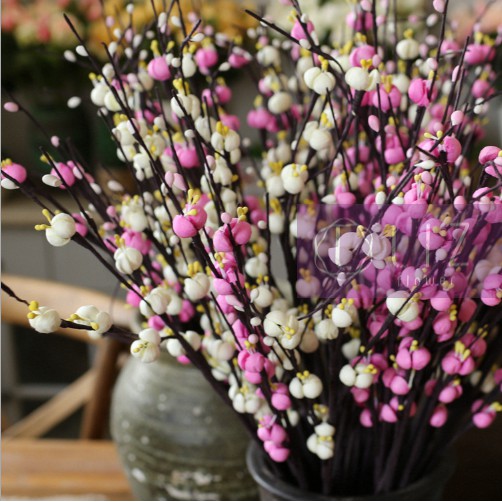 Nụ Tầm Xuân Giấy Xốp Pe Đẹp Tinh Khôi Dài 60cm Liz122