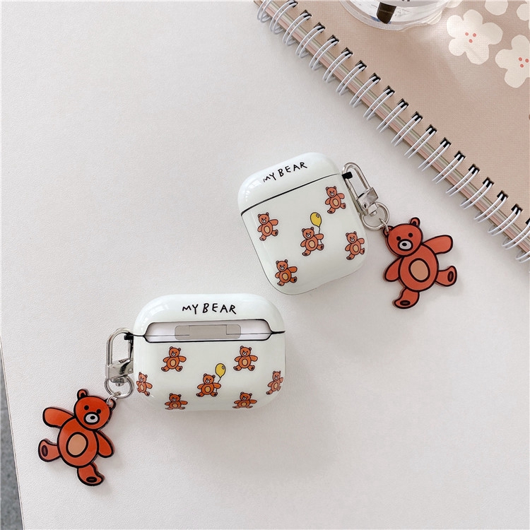 Vỏ Đựng Bảo Vệ Hộp Sạc Tai Nghe Airpods 1 / 2 Hình Chú Gấu Xinh Xắn