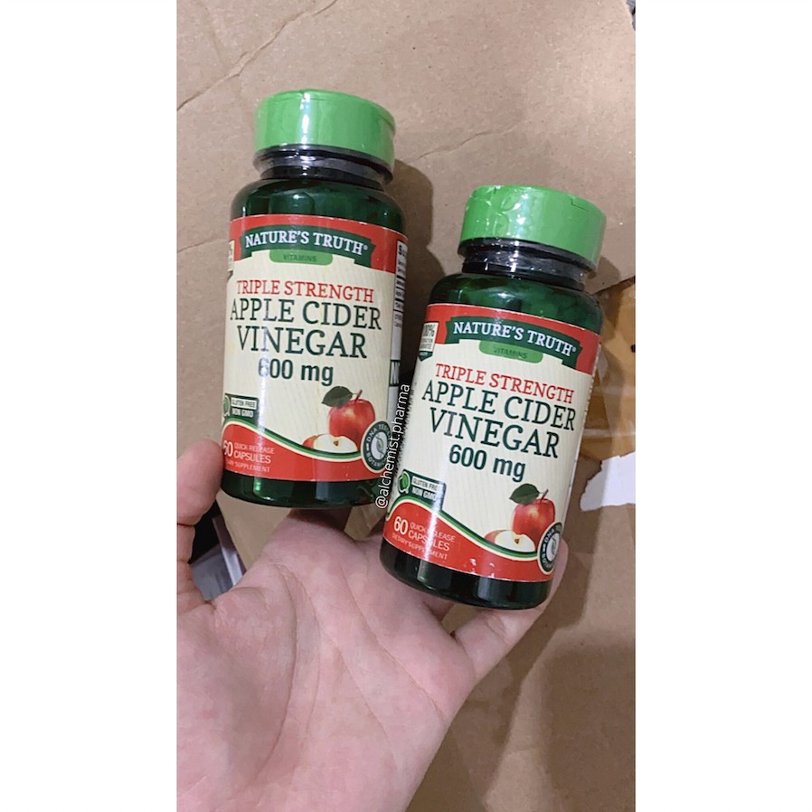 VIÊN UỐNG GIẤM TÁO NATURE'S TRUTH APPLE CIDER GIẢM CÂN, ĐỐT MỠ THỪA MỸ 60 VIÊN | Thế Giới Skin Care