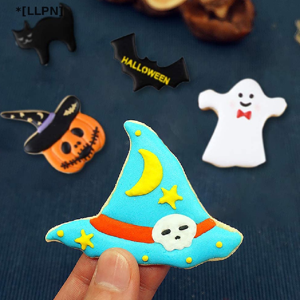 Bộ 7 Khuôn Cắt Bánh Quy Bằng Kim Loại Phong Cách Halloween 2021