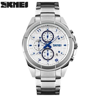 Đồng hồ nam dây thép 6 kim skmei 9109