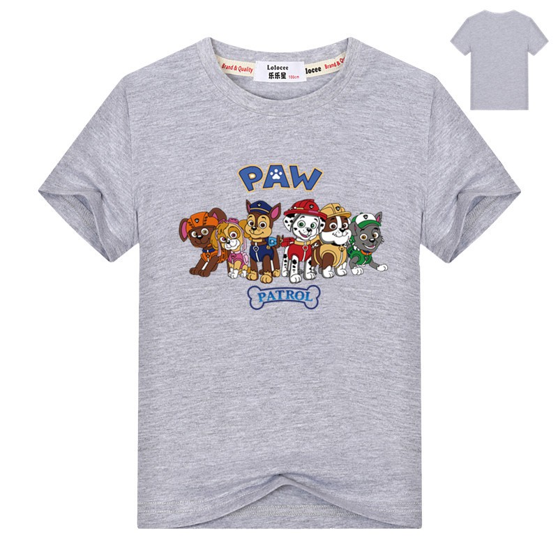 Áo thun tay ngắn họa tiết hoạt hình Paw Patrol cho bé trai và bé gái