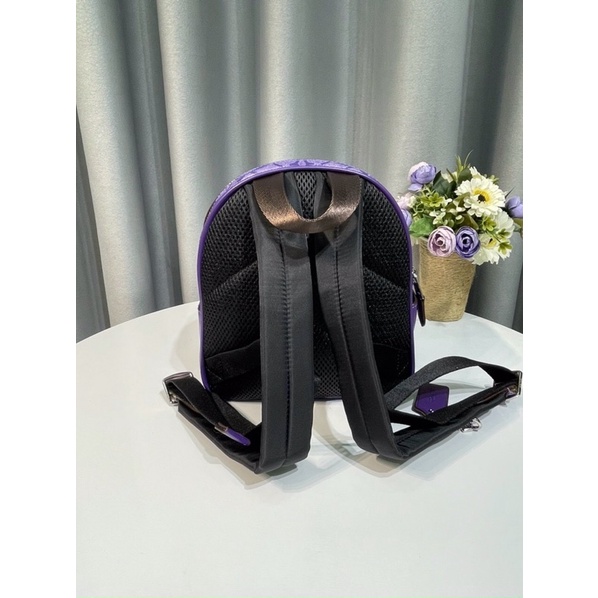 Balo Co ach da thật phối canvas mini