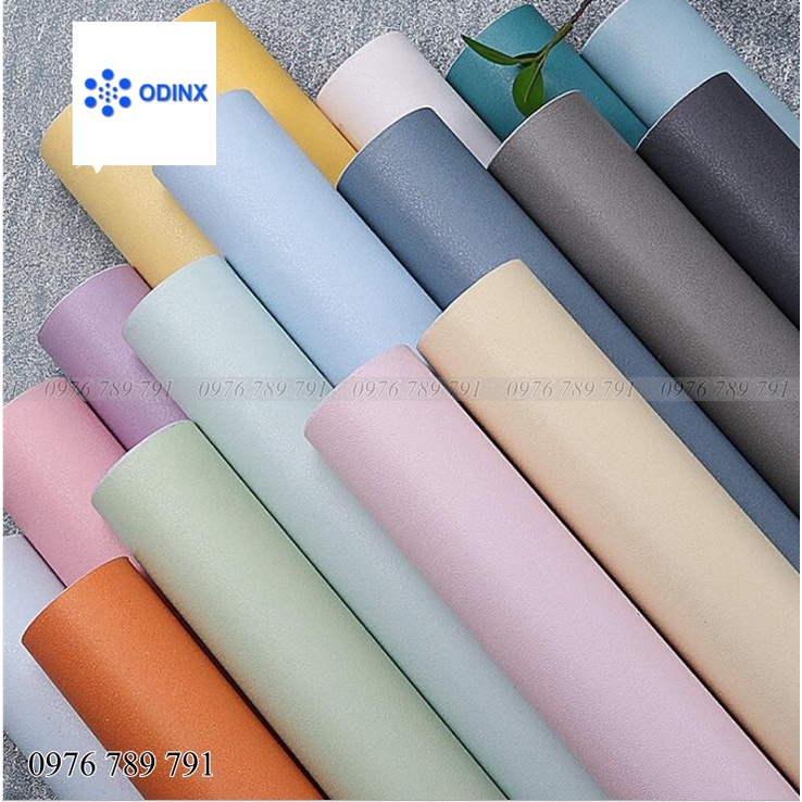 [NHIỀU MẪU] 10m GIẤY DÁN TƯỜNG 1 MÀU- 10m decal dán tường màu trơn có keo sẵn