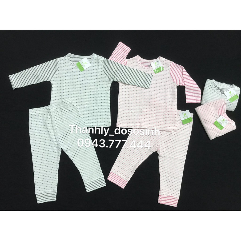 Bộ cài vai cotton 2 lớp Lullaby 2019