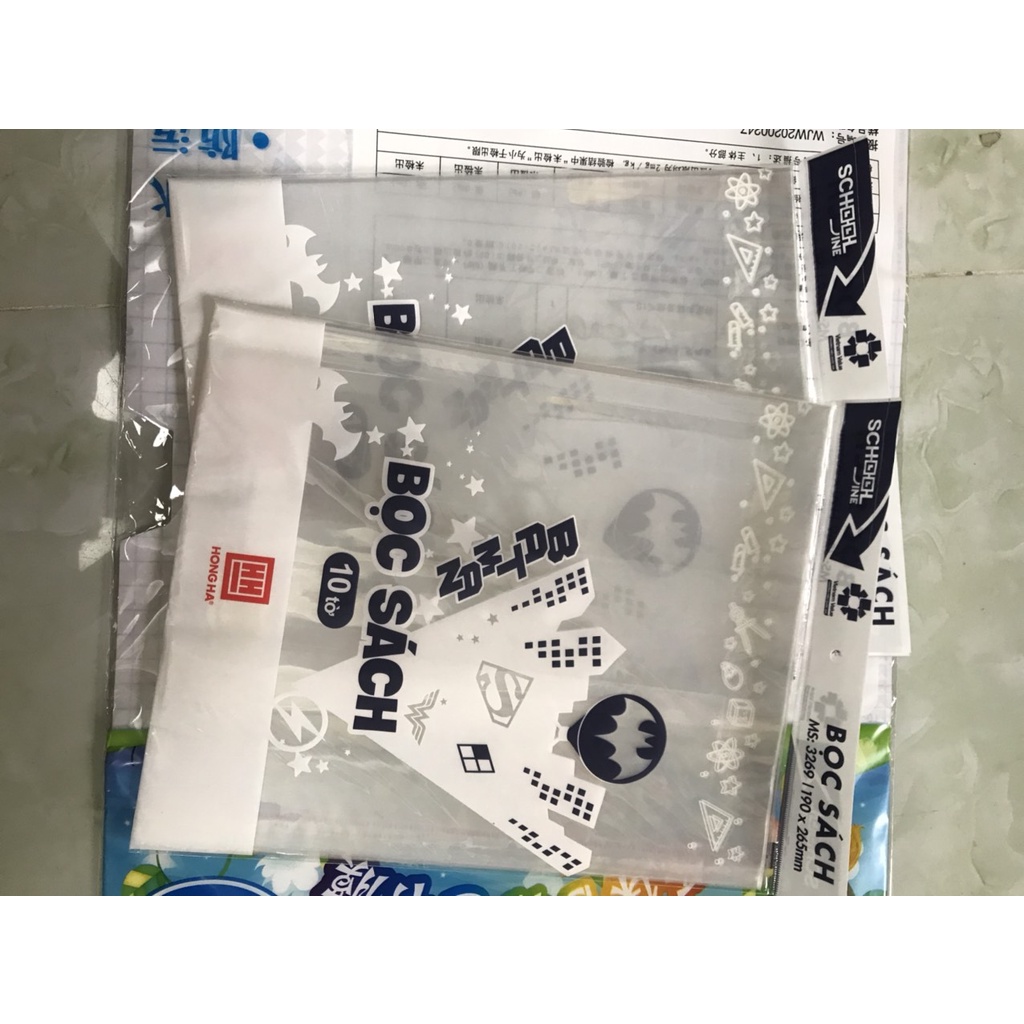 Bọc sách nylon Hồng Hà  326910c/ tập, bọc SGK mới khổ to.