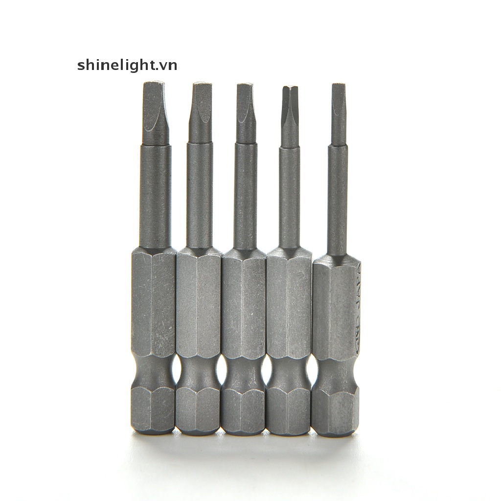 Set 5 Mũi Tuốc Nơ Vít Đầu Tam Giác Từ Tính Bằng Thép 1 / 4 50mm [S2]