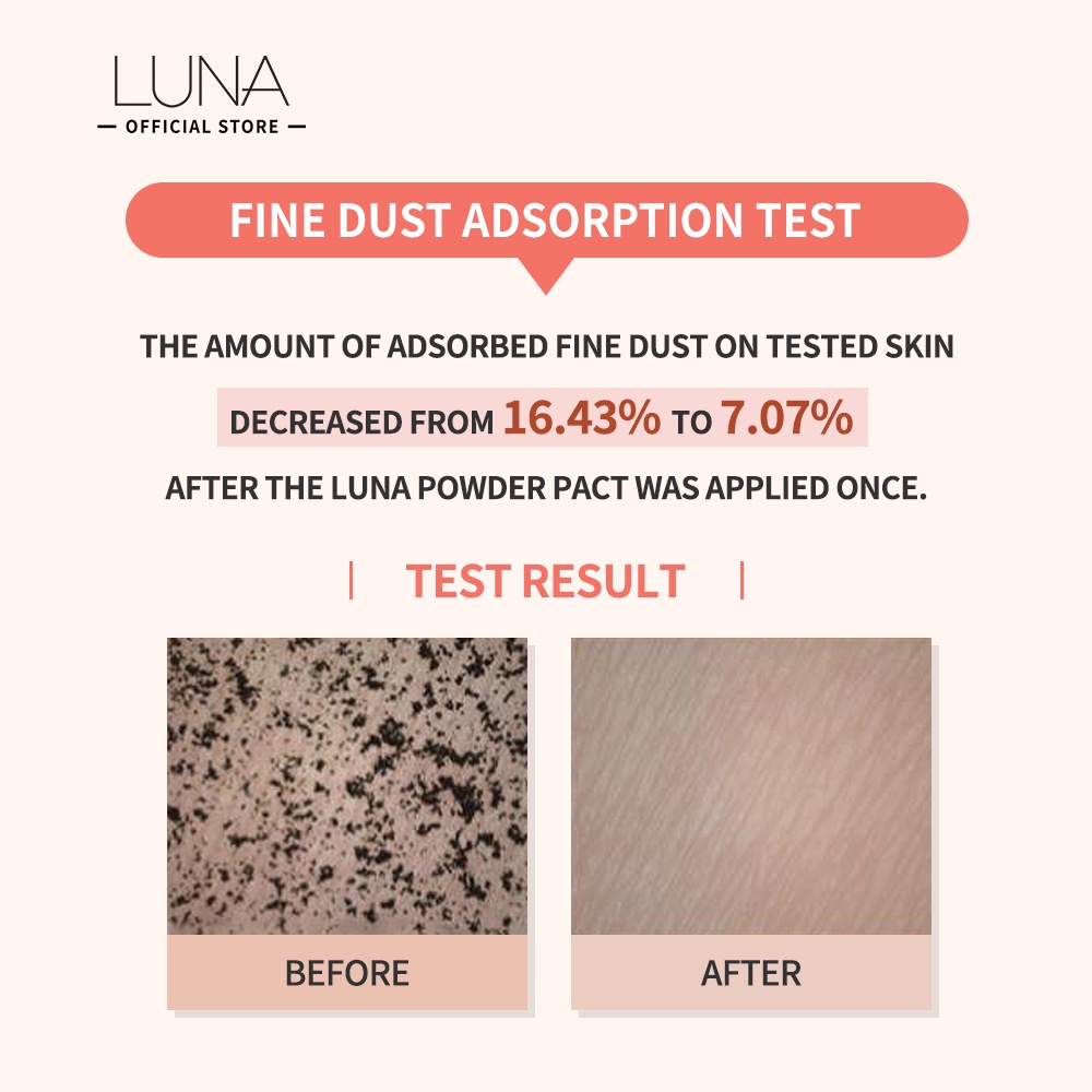 Phấn phủ LUNA 8g màu be trang điểm tự nhiên