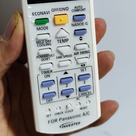 điều khiển điều hoà panasonic Remote máy lạnh Panasonic invecter hai chiều có đảo gió(tặng kem pin)