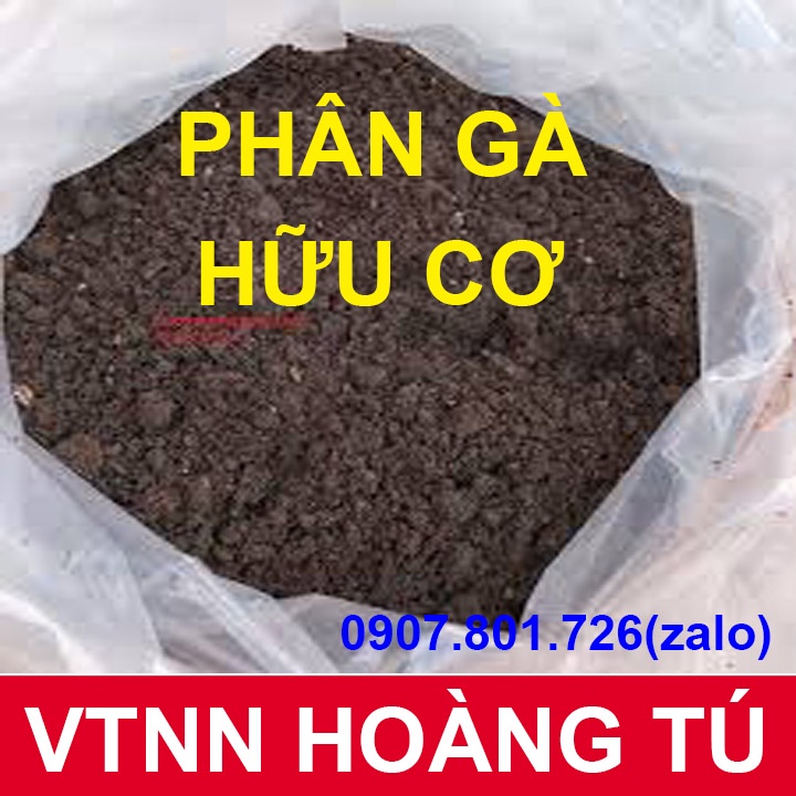 Phân gà đã qua xử lý, không mùi, bón rau, hoa cây cảnh gói 1kg