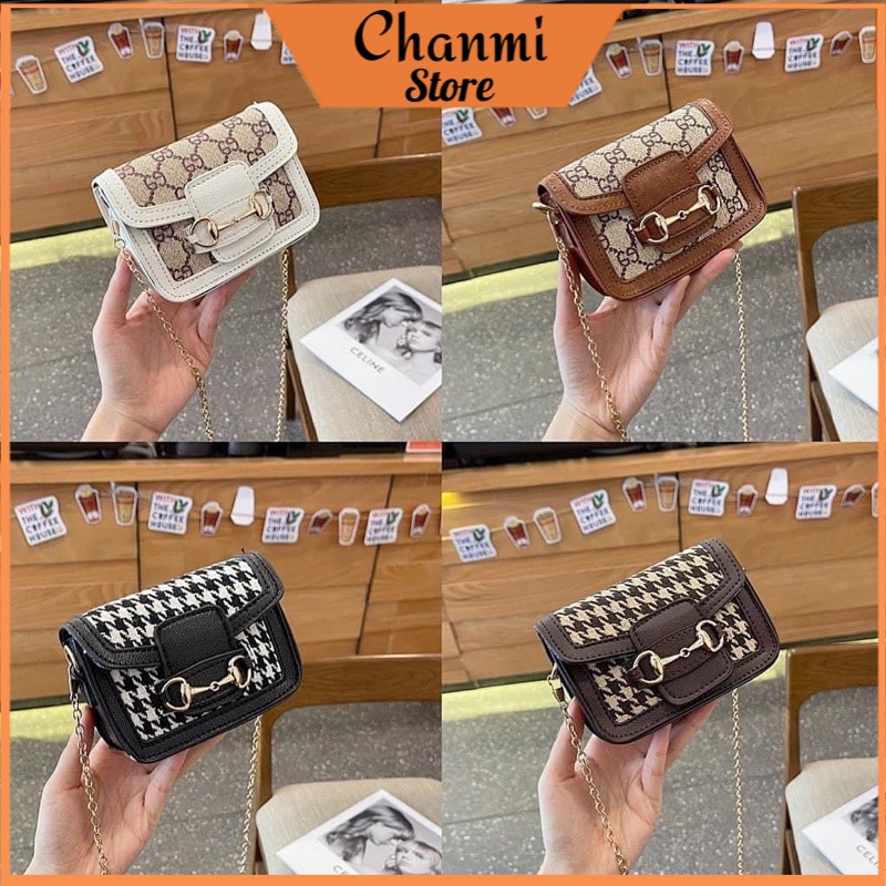 TÚI THỔ CẨM HOẠ TIẾT NÂU TÂY MINI