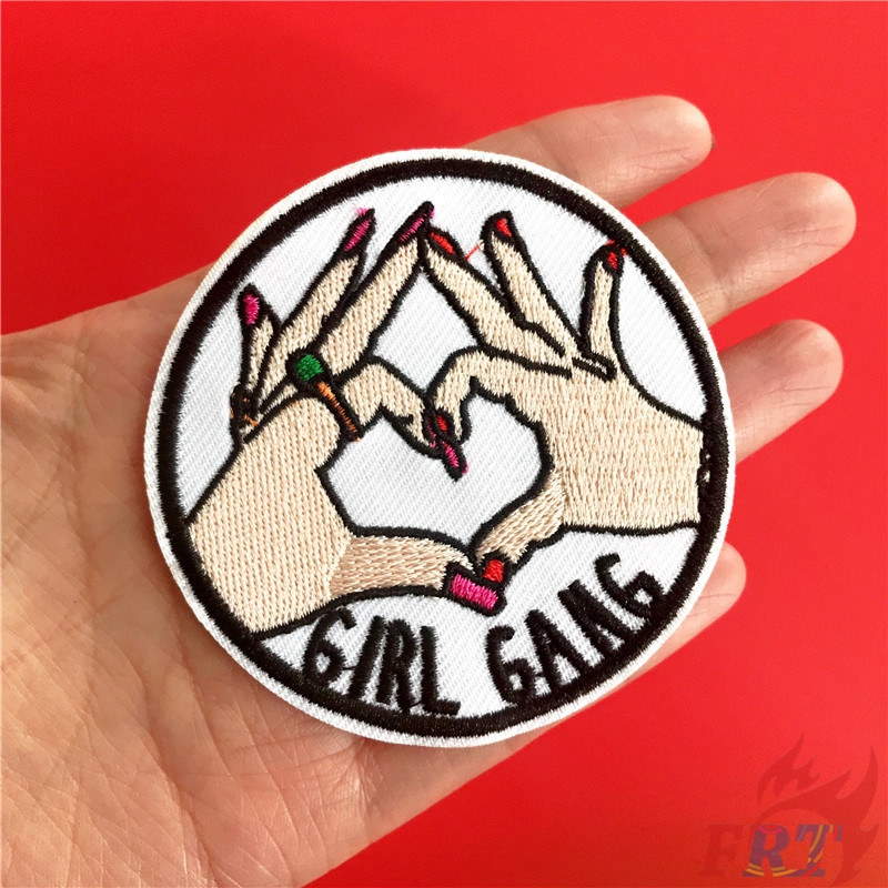 Set 1 / 3 Miếng Vá Nhiệt Dùng Trang Trí Áo Quần（☸ Fashion Brand - Girl Gang Patch ☸）