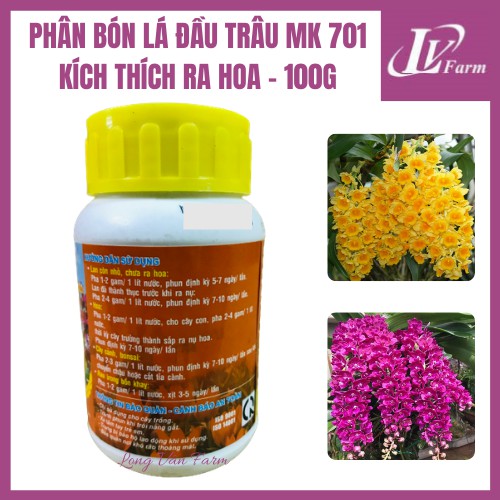 Phân Bón Lá ĐẦU TRÂU MK 701 NPK 10-30-20 - 100g - Kích Thích Ra Hoa Dùng Cho Hoa Lan, Cây Cảnh