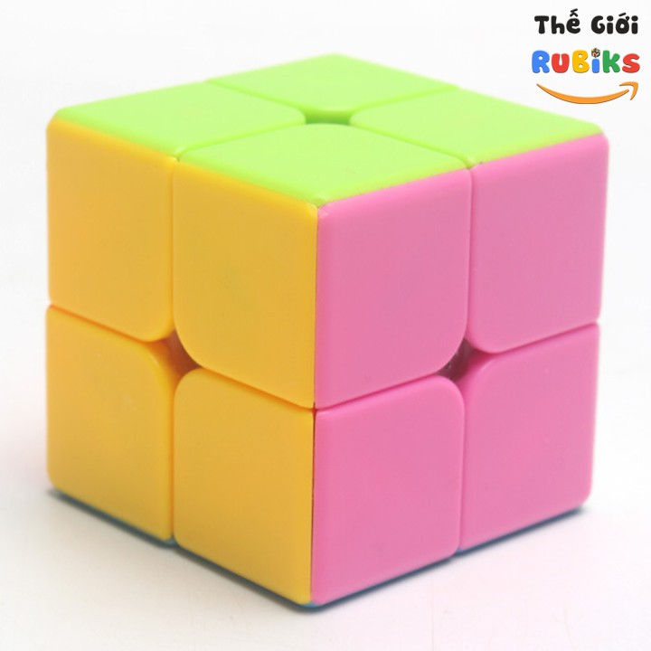 Rubik 2x2 Promotion Màu Hồng Stickerless Cao Cấp. Đồ Chơi Rubic Siêu Trơn Bền Đẹp.