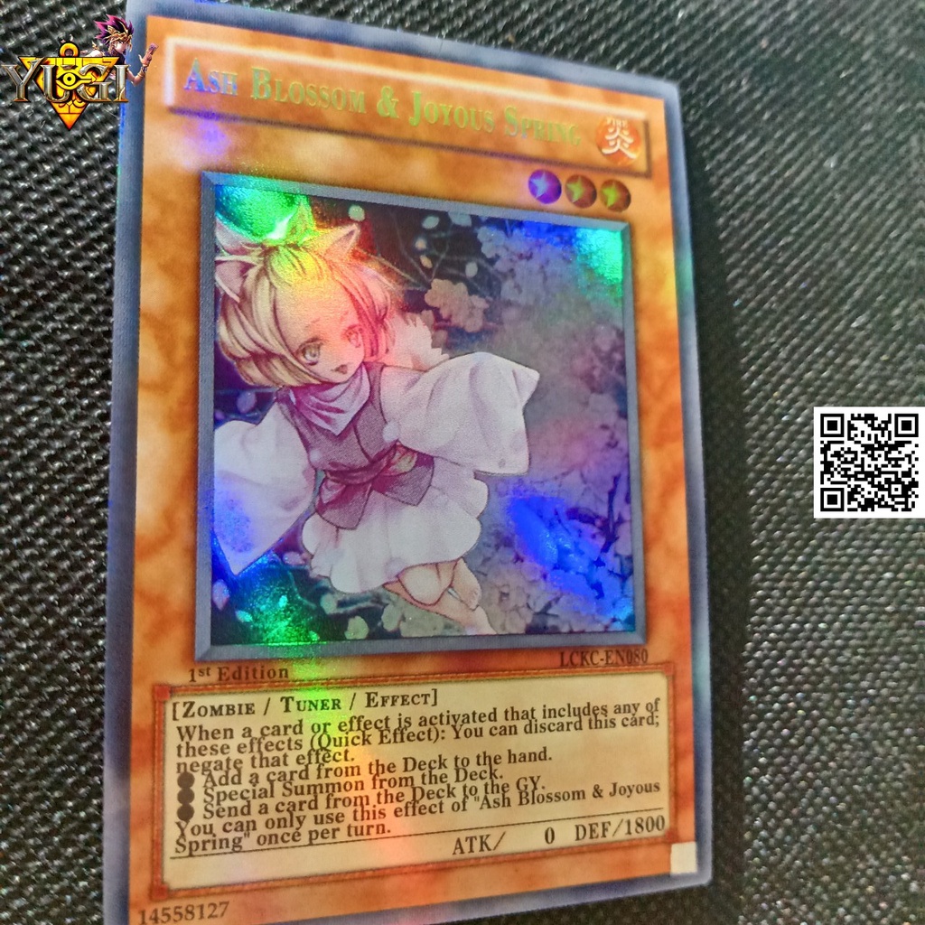 Thẻ Ash Blossom And Joyous Spring có tem bạc phản quang bài hiệu ứng phản quang TẶNG Sleeves bọc bài 1458 D2 33