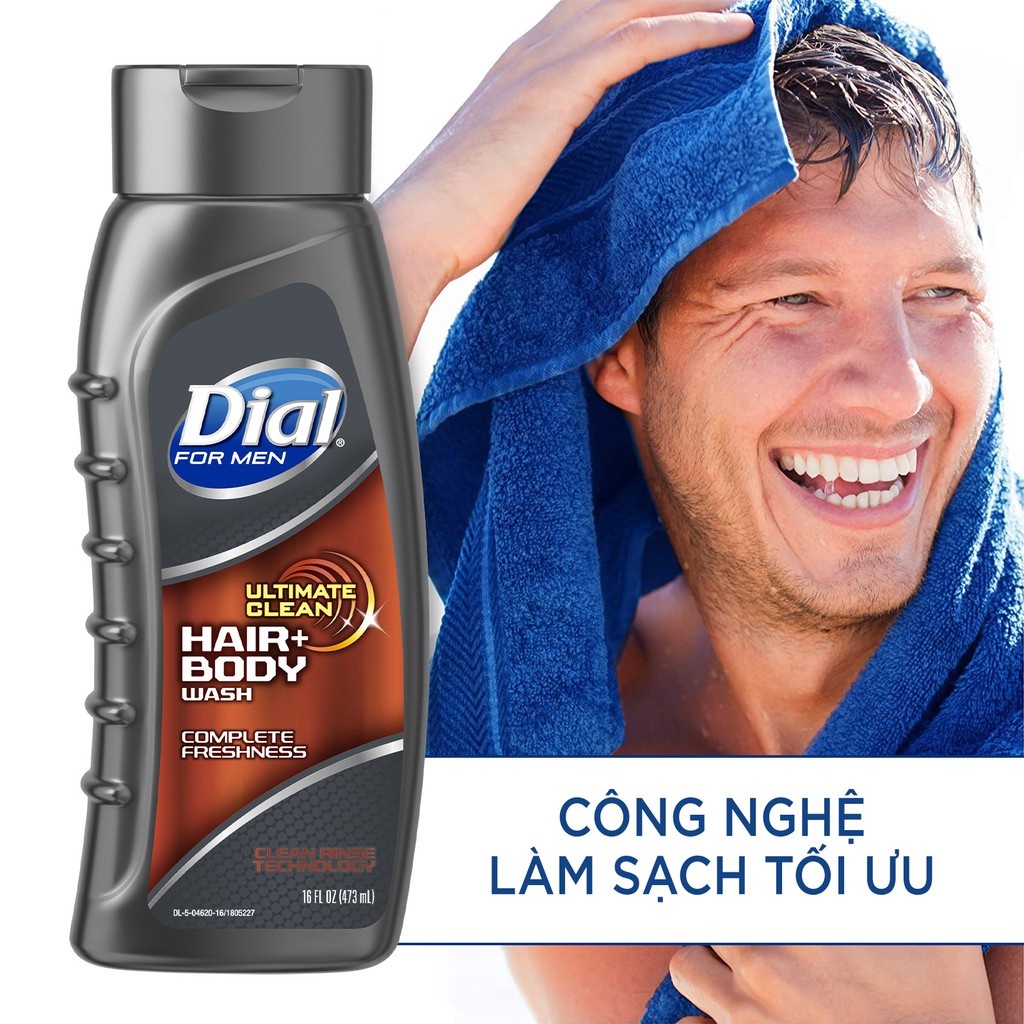 Sữa tắm gội nam Dial for men 473ml - HKT Shop