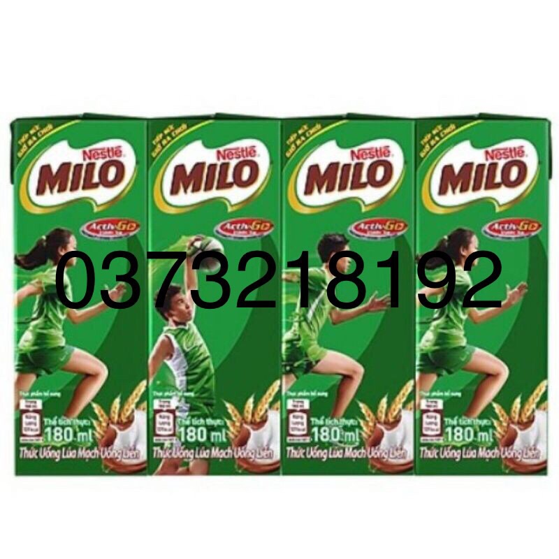 Sữa lúa mạch Milo lốc 4 hộp x 180ml