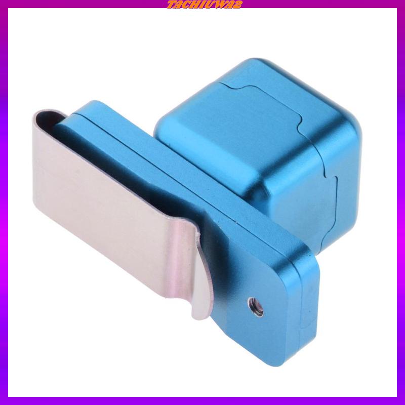 [Tachiuwa2] Hộp Đựng Phấn Bida Bằng Kim Loại Màu Đen Kèm Kẹp