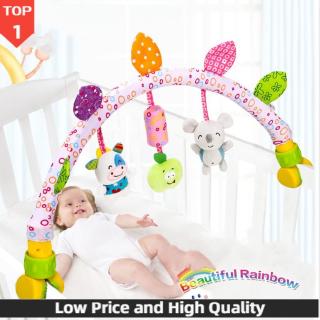 Baby Doll Rainbow Colorful Bed Hanging Bell Newborn Stroller Pendant Soothing Toy