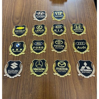 logo trang trí xe oto hình bông lúa các hãng xe ( combo 2 chiếc)