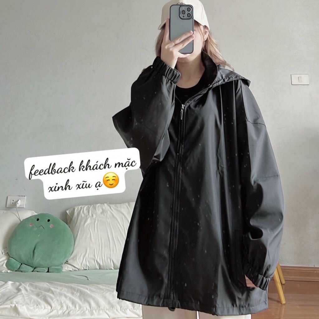 Áo Khoác Dù Form Rộng Unisex Nam Nữ ICON Mặt Cười Siêu Cá Tính Camshop