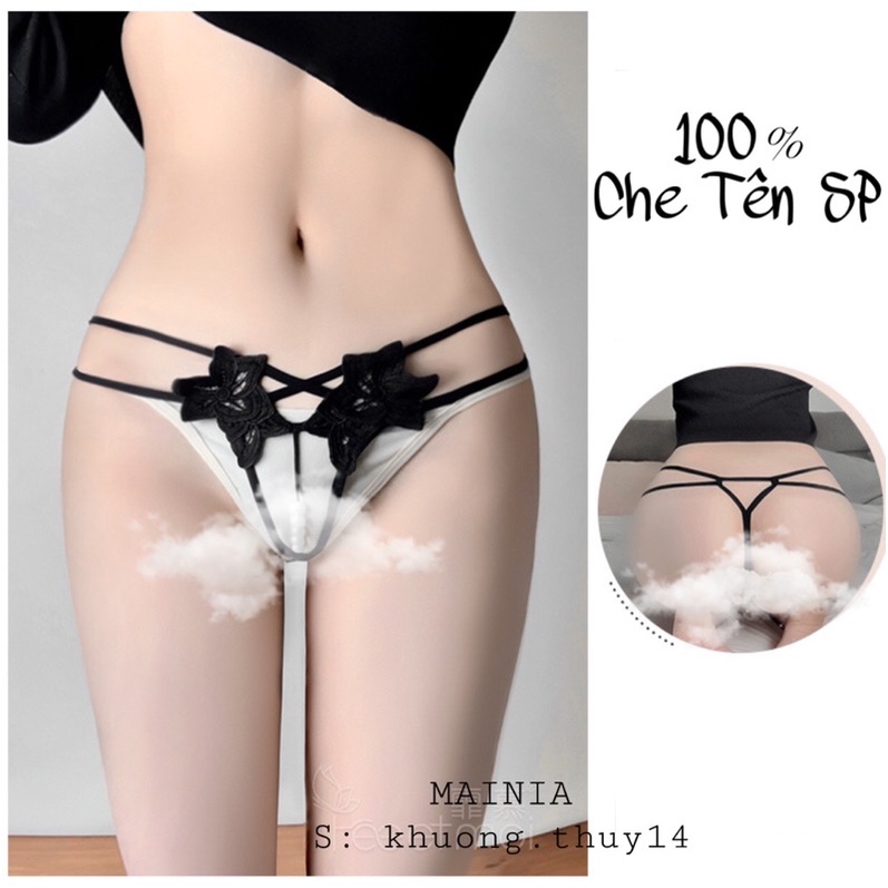Quần Lót Lọt Khe Hở Đáy Ren Hoa Phối Ngọc Siêu Sexy Gợi Cảm Mainia Shop