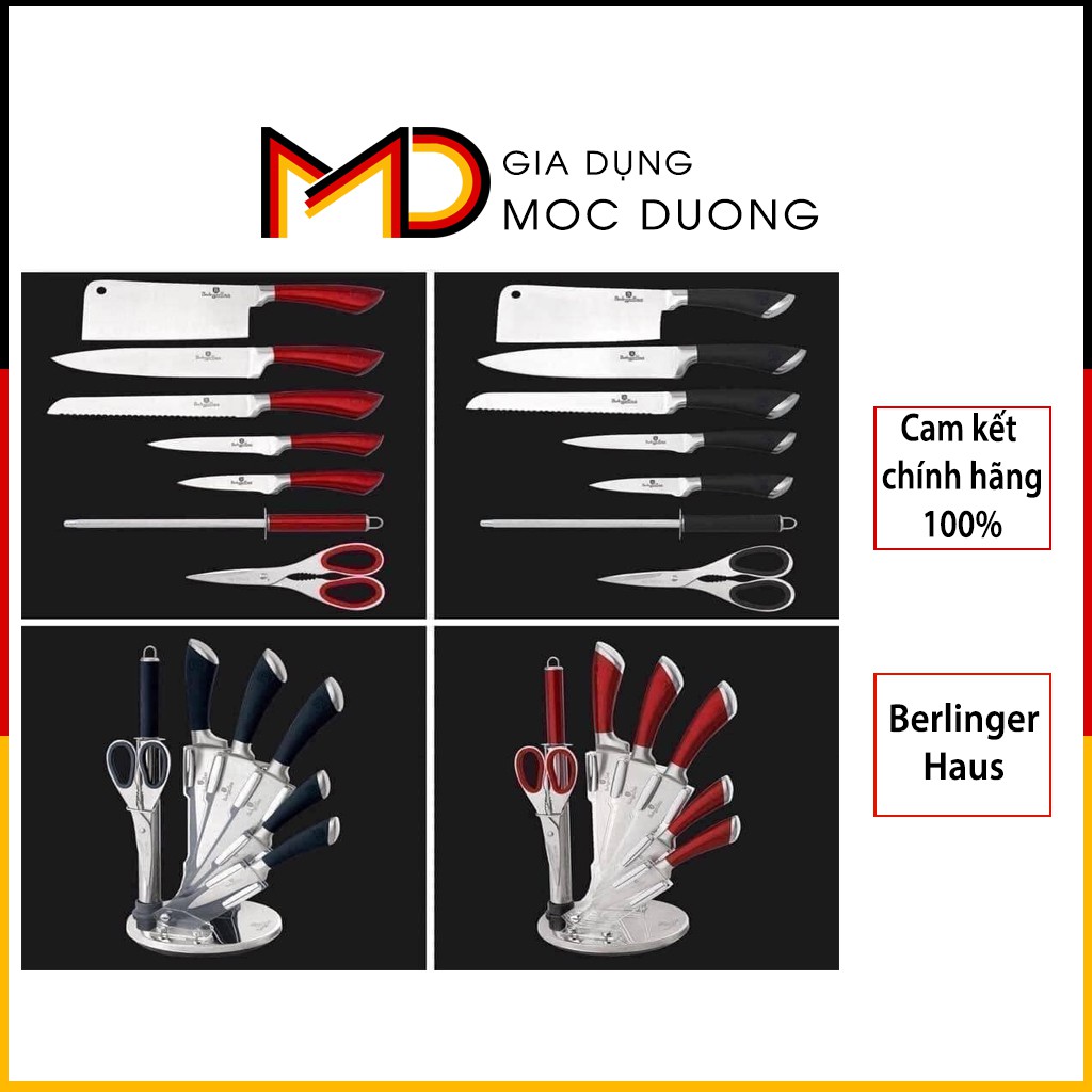 Bộ dao 8 món Berlinger Haus, Bộ dao inox, chính hãng, nhập Đức , Gia Dụng Mộc Dương