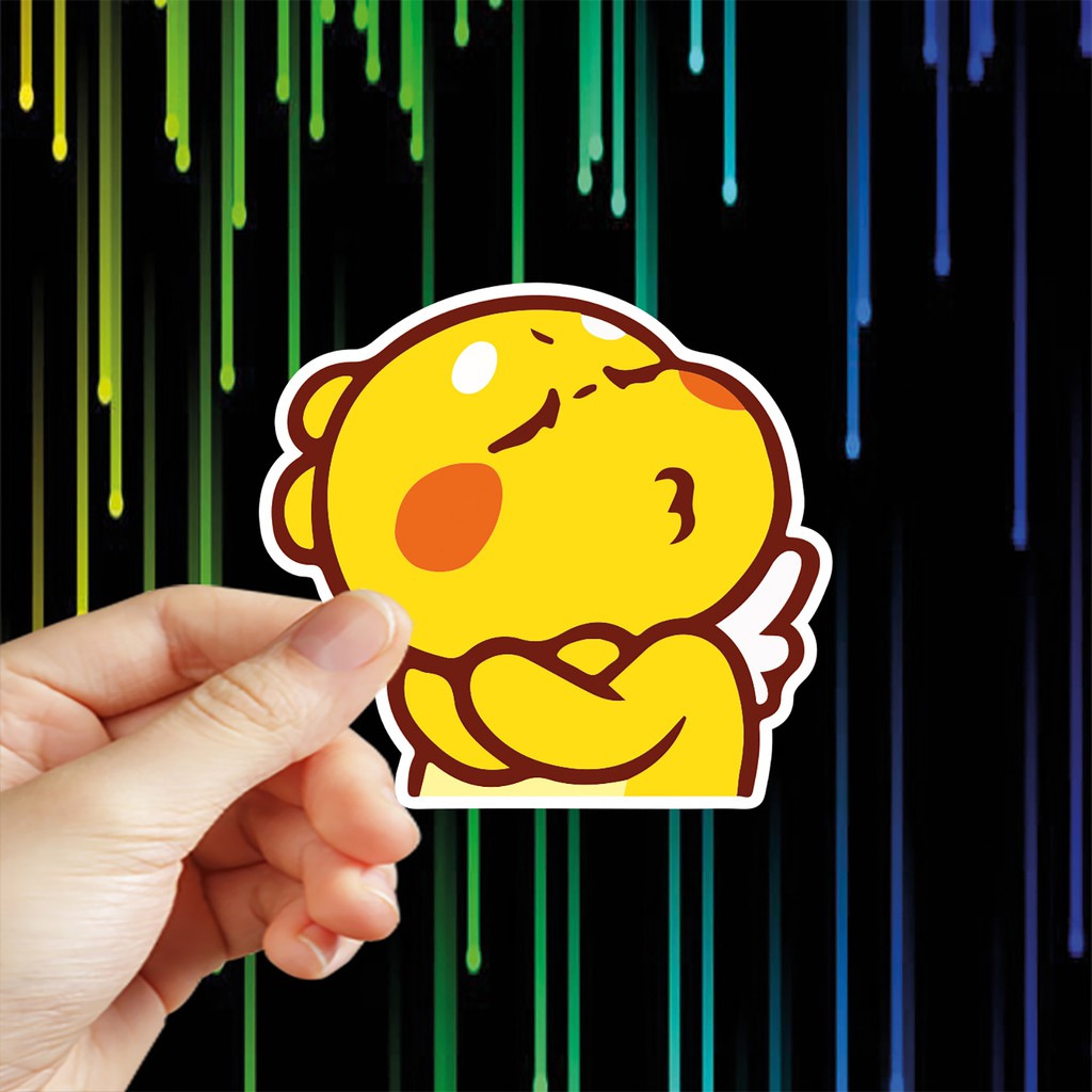 Bộ 24 hình dán Tem rồng con siêu cute, Chủ đề Good Night được cắt sẳn bằng máy chống nước dùng trang trí