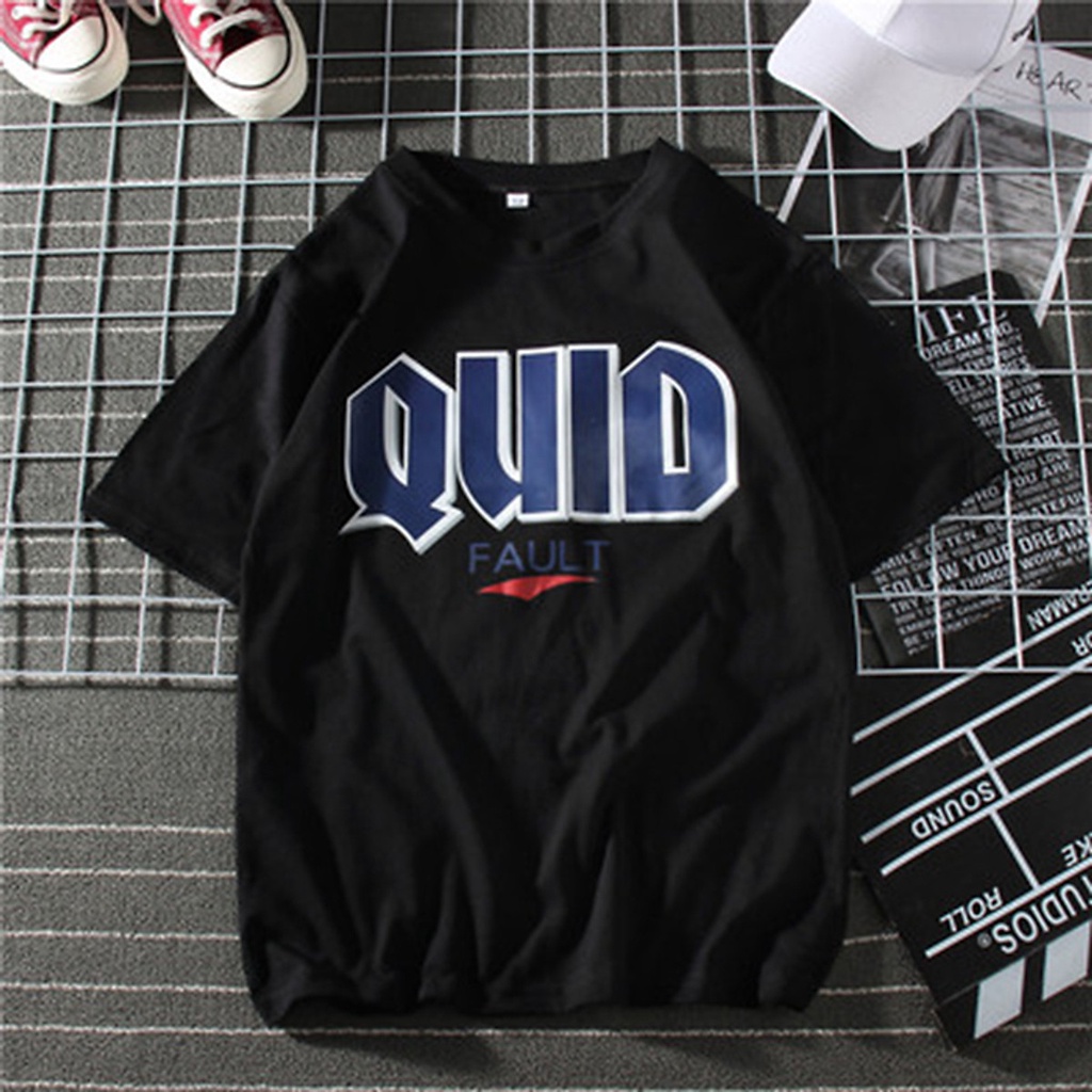 (TỔNG KHO LÂM ANH CHUYÊN SỈ) Áo thun nam unisex form rộng tay lỡ in hình QUID