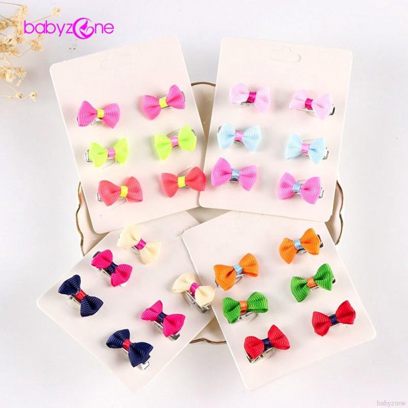 Set 6 kẹp tóc nơ đáng yêu cho bé gái