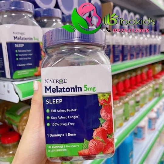 Kẹo dẻo hỗ trợ giấc ngủ Natrol Gummies melatonin 10mg
