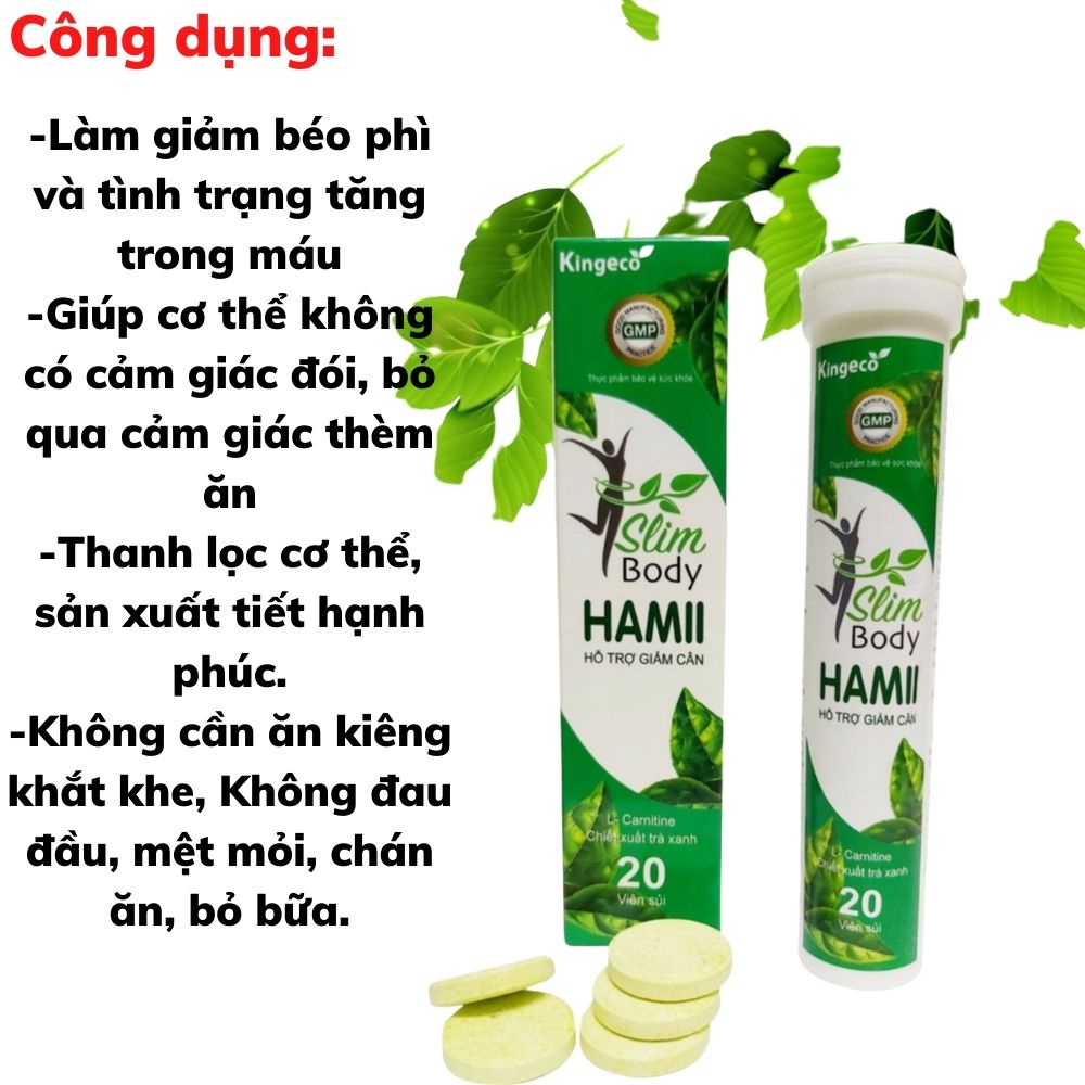 Viên Sủi Giảm Cân Cấp Tốc An Toàn Hiệu Quả Body Slim Hami - Giảm Ngay Sau 1 Tuần Sử Dụng, Cải Thiện Vóc Dáng An Toàn