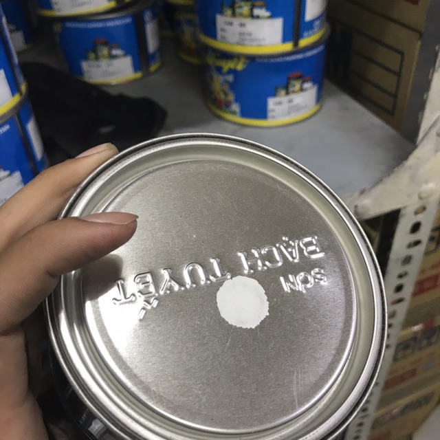 Sơn dầu Bạch Tuyết màu Trắng Mờ (Lon 500gr)