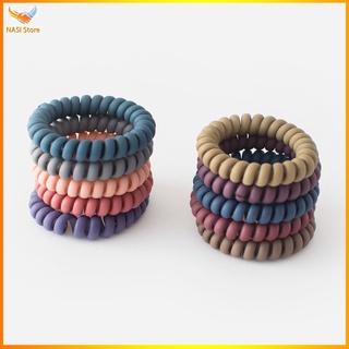 Dây buộc tóc nữ hình dây điện thoại - Set 5 dây cột tóc dễ thương, bền đẹp - NASI Store