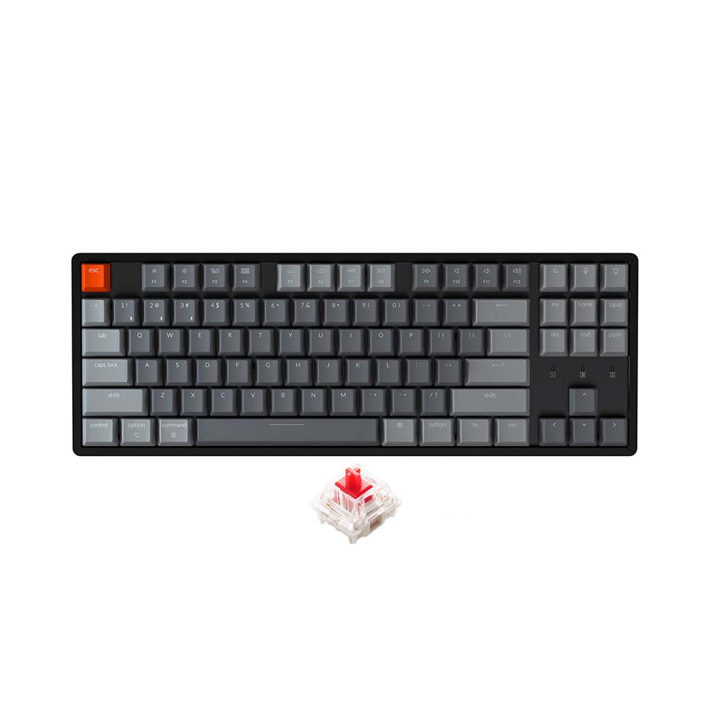 Bàn phím cơ TKL không dây Keychron K8 Aluminum Led RGB HotSwap Gateron Switch
