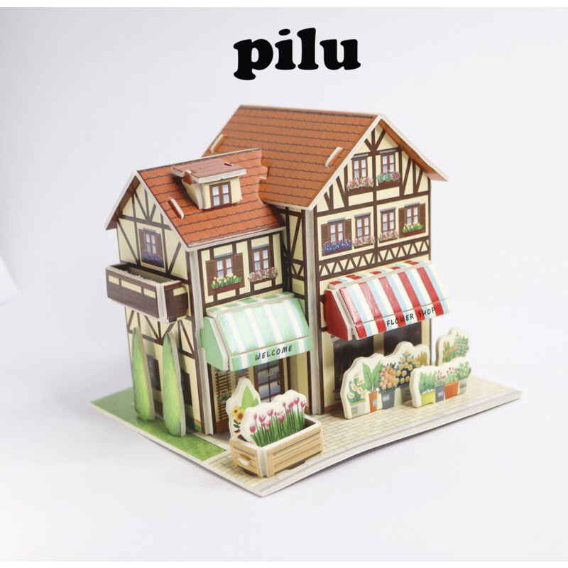 Tranh Ghép pilu Mô Hình Nhà 3D ngôi nhà của bé