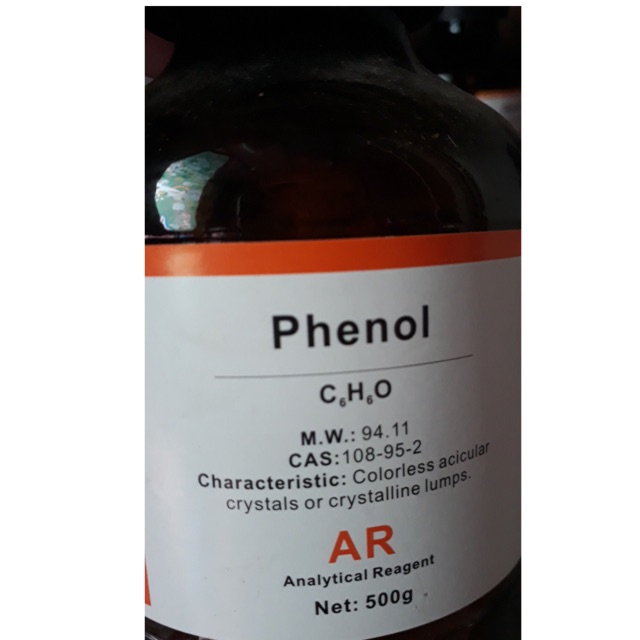 Hoá chất Phenol CAS 108-95-2 C6H6O chai 500g