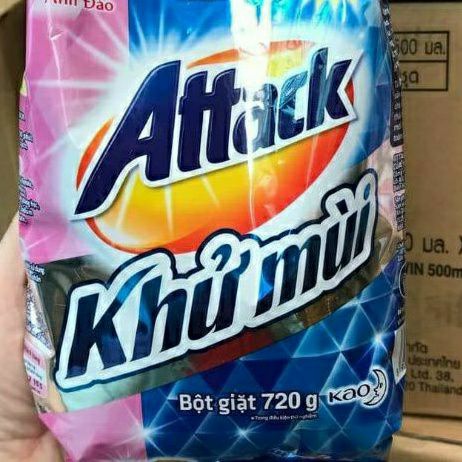 BỘT GIẶT ATTACK KHỬ MÙI MỚI  Hương hoa anh đào 720g