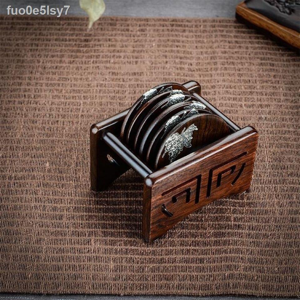 ✺ Thảm trà bằng gỗ mun nguyên khối, ấm chén, trà, đạo, Kung Fu, khay đựng tách phụ kiện bộ Nhật Bản, kết hợp