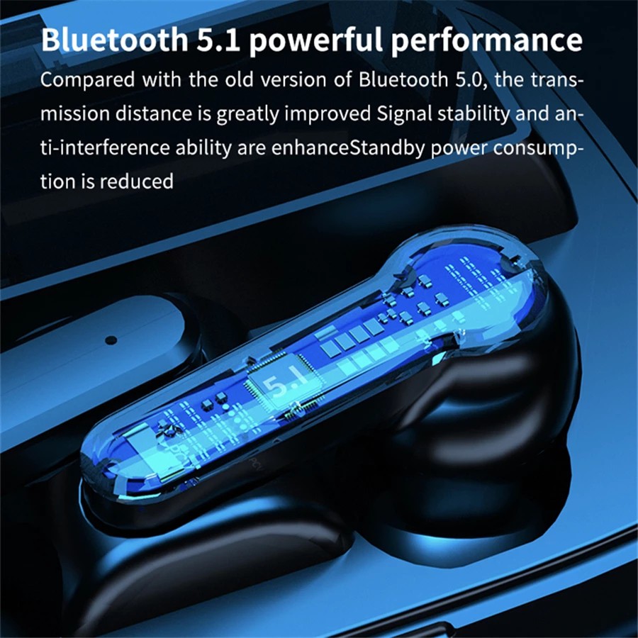 Tai nghe không dây M19-19 Tws kết nối Bluetooth 5.1 có Mic