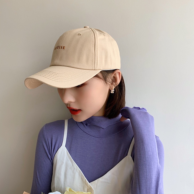 Mũ Lưỡi Trai Unisex Thêu Chữ Chất Liệu Cotton Mềm Thoáng Khí