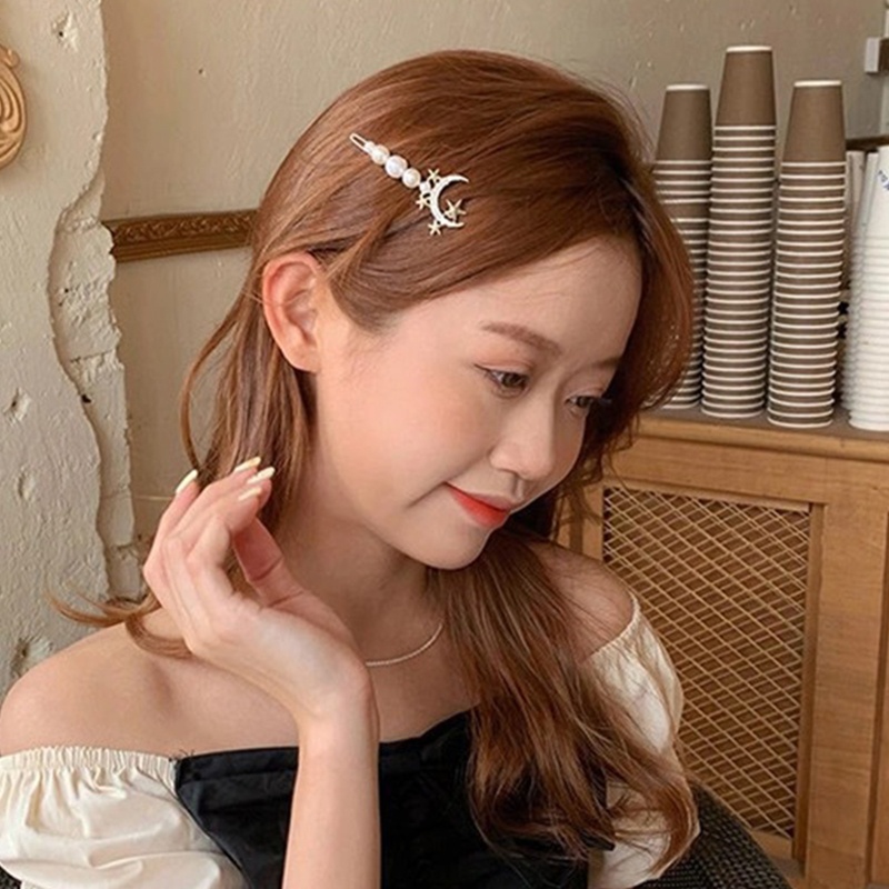 Kẹp Tóc Hình Ngôi Sao / Mặt Trăng Chống Trượt