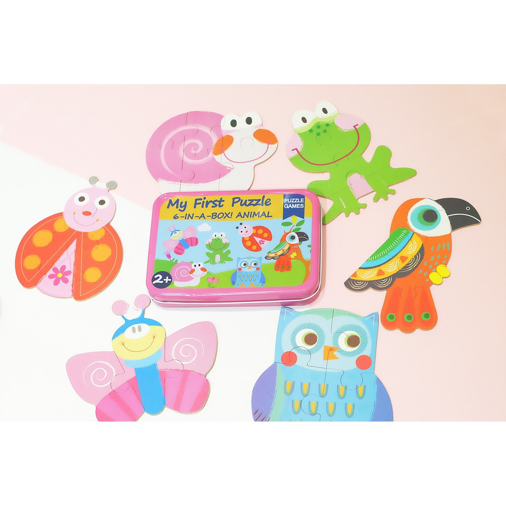 Bộ Ghép Hình My Frist Puzzle 6 Mảnh - Hộp Ghép Gỗ 6 Mảnh