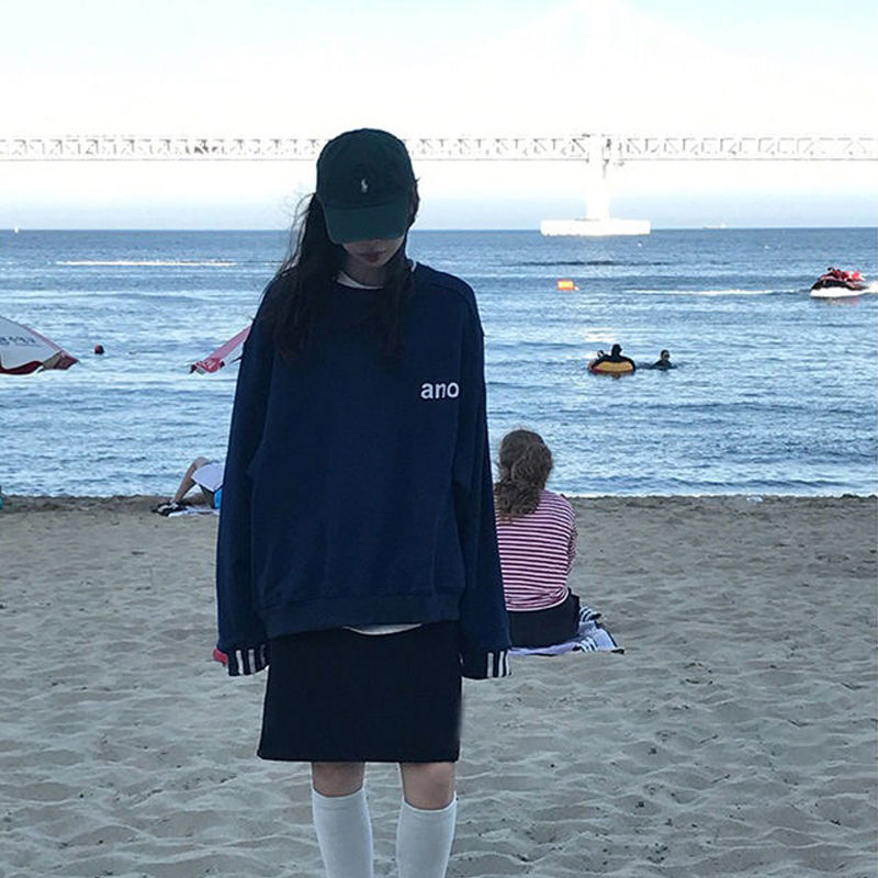 Áo Sweater Hàn Quốc Dáng Rộng Dài Tay Thời Trang Thu Đông 2020 Cho Nữ