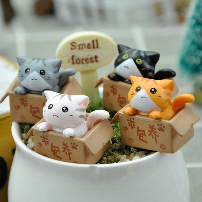 Mô Hình Chú Mèo Mini Dễ Thương Dùng Trang Trí Tiểu Cảnh