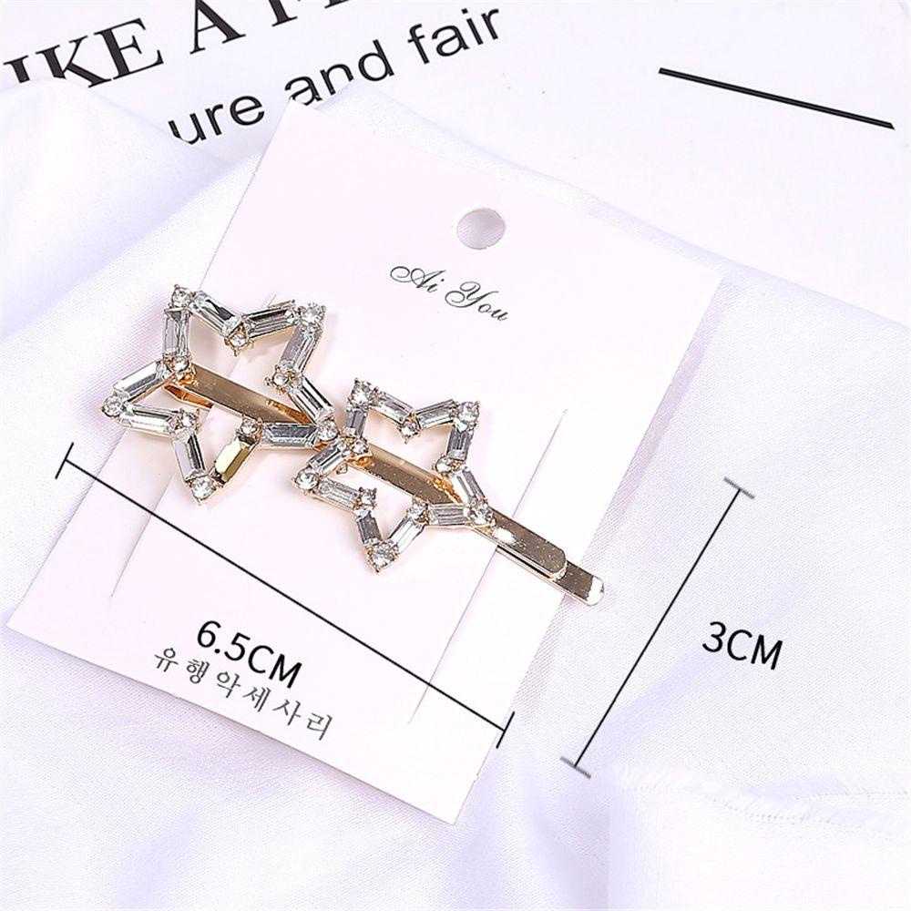 Kẹp Tóc Hình Ngôi Sao Năm Cánh Đính Đá Lấp Lánh Thời Trang Hàn Quốc