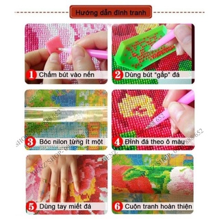 Tranh đính đá gia đình DF126 (KT: 75 x 48 cm)