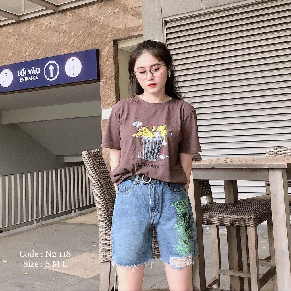 Quần short jean nữ lưng cao King168 , quần short nữ cao cấp THU92