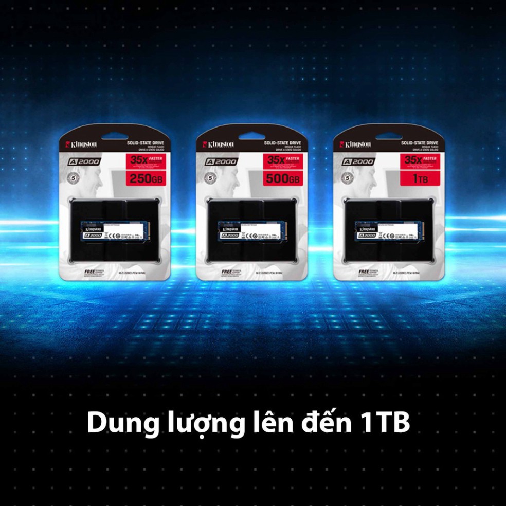 Ổ cứng SSD Kingston 250Gb A2000 M.2 2280 NVMe - SA2000M8/250G | BigBuy360 - bigbuy360.vn