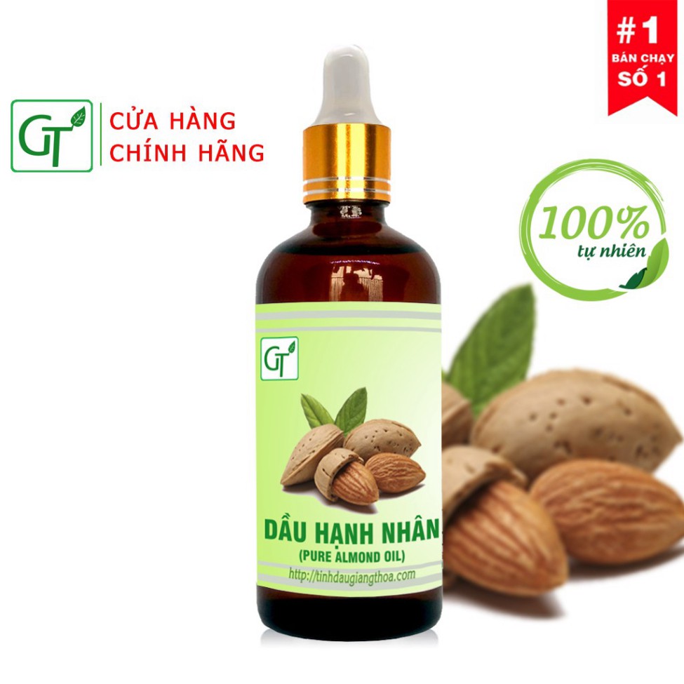 dầu hạnh nhân 💞FREESHIP💞 Dầu Hạnh Nhân Nguyên Chất Loại Làm Đẹp Cao Cấp GT (100ml)